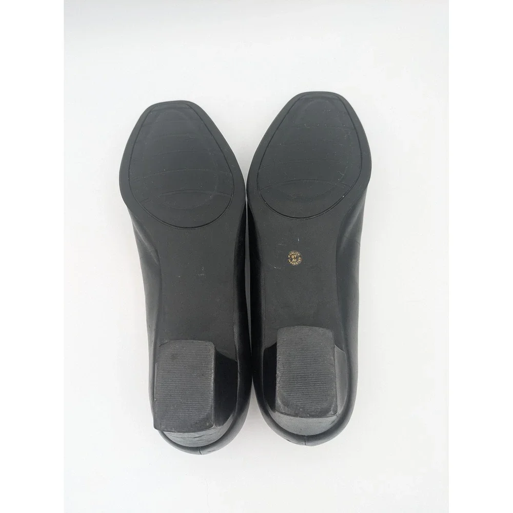 Worthington Block Heel Pumps Size 8.5 Black Square Toe Professional Office Shoes